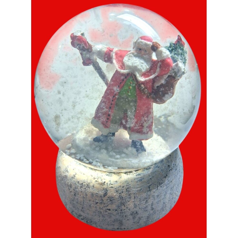 Midwest CBK Christmas Santa Claus Snow Globe With Glittery Base 4x4 Inches